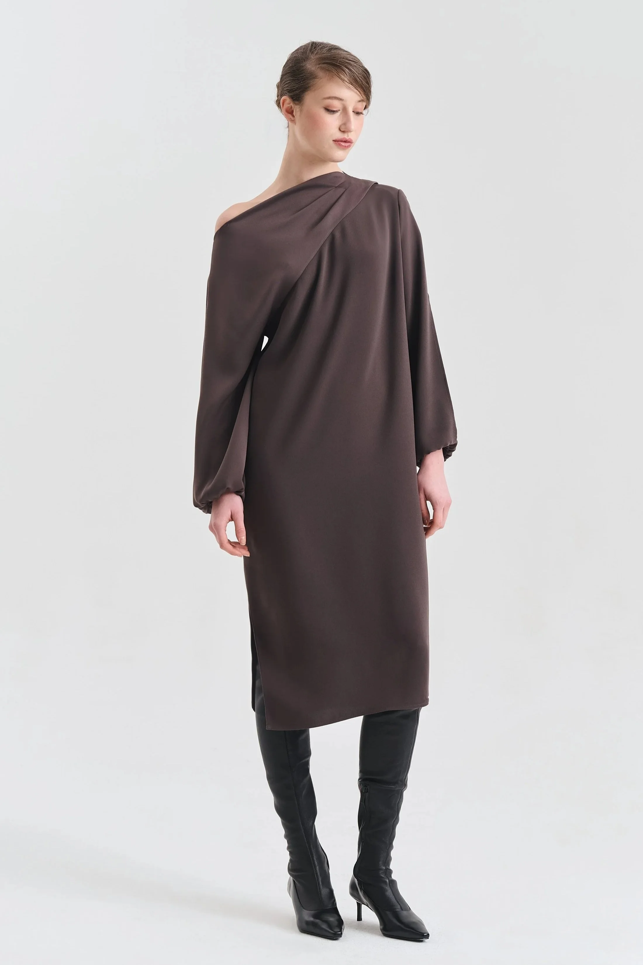 CUMARU DRAPE DRESS