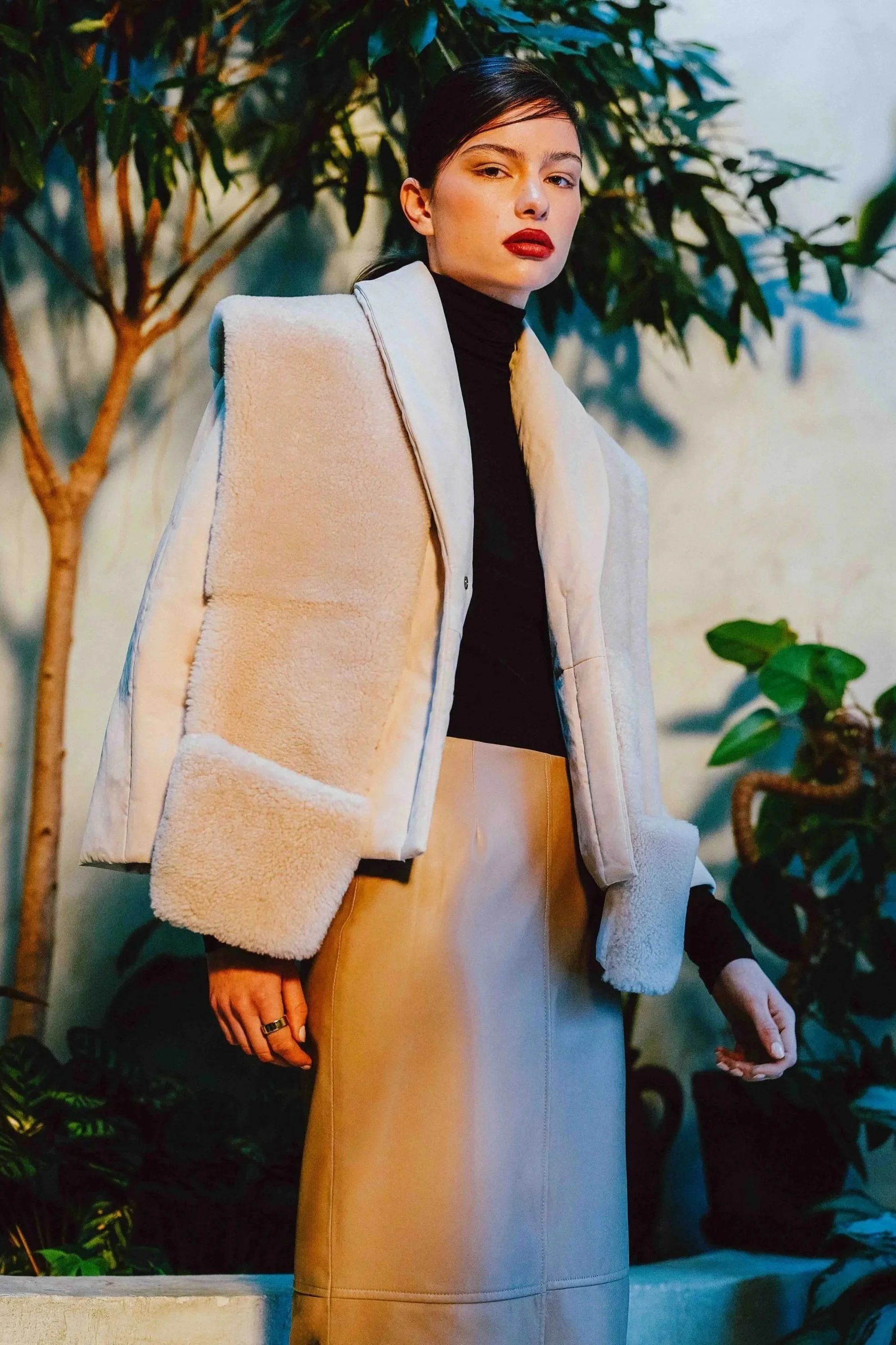 PODERES SHEARLING SCARF