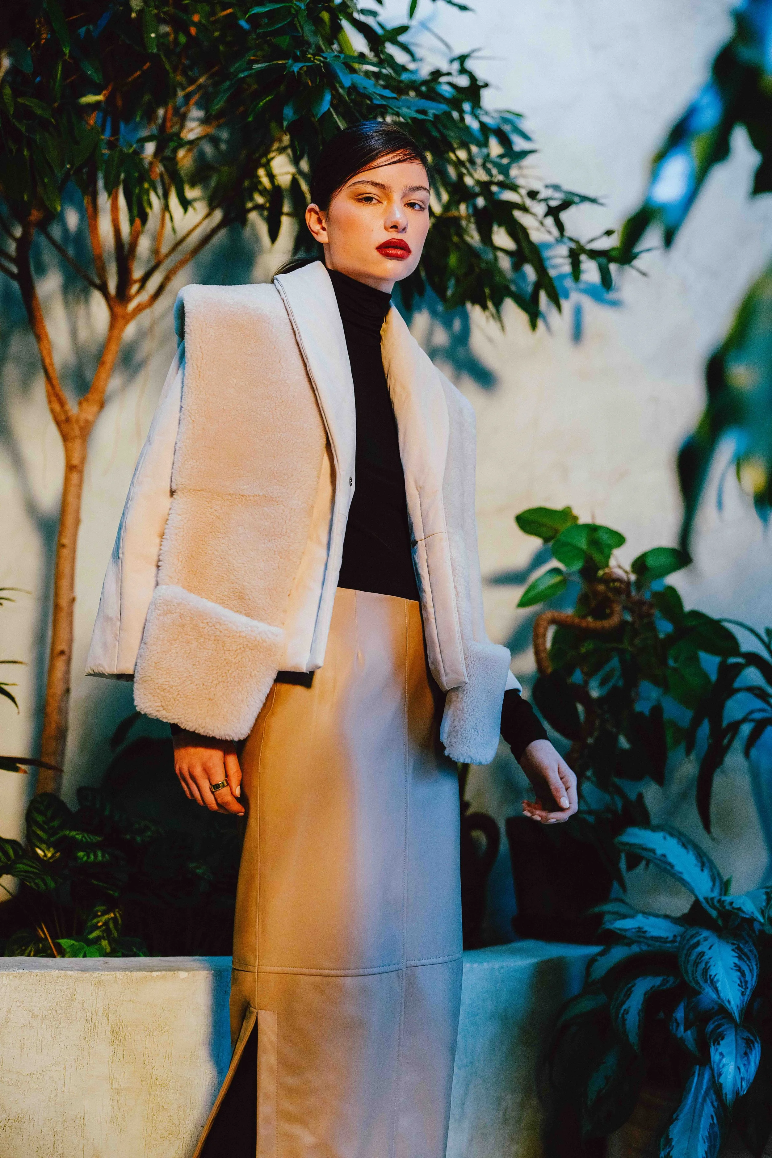 PODERES SHEARLING SCARF