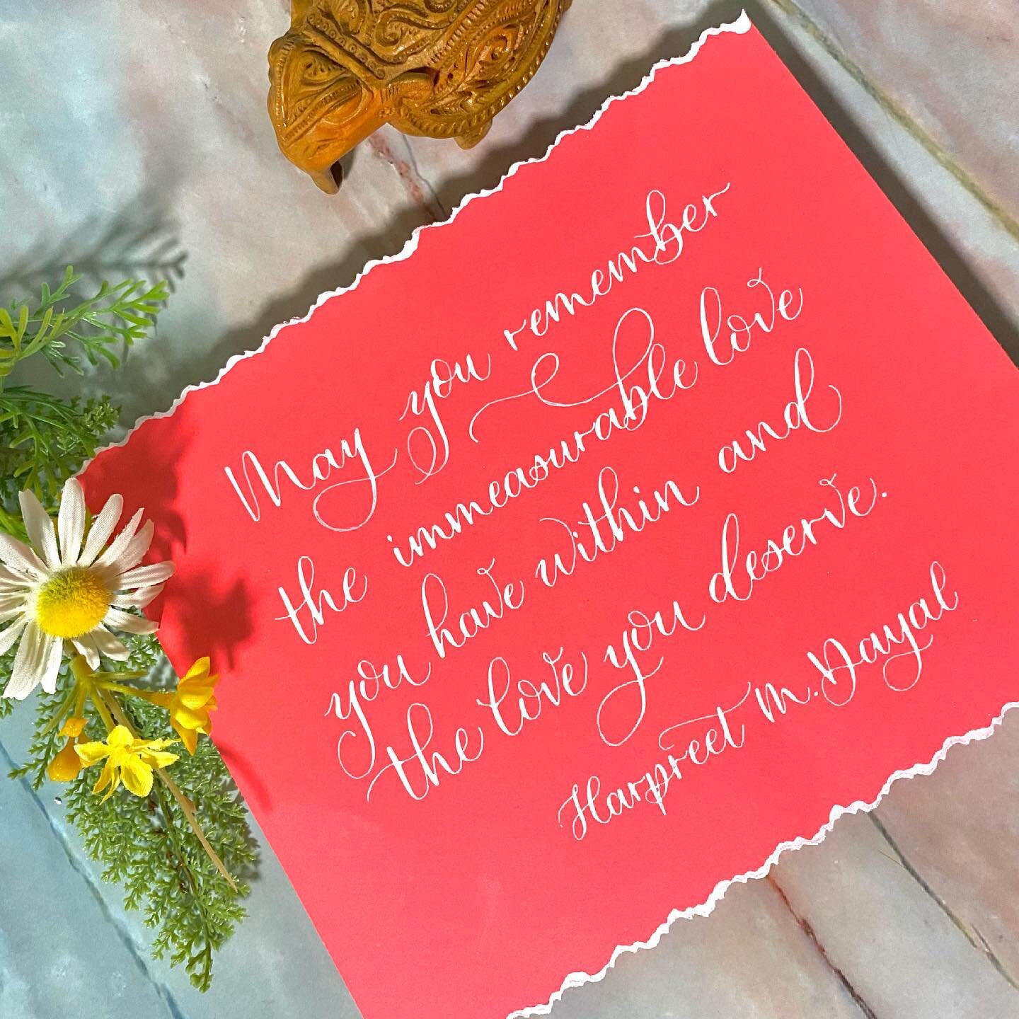 Well well well. What do you think about these white on neon orange cardstock? I am not getting ENOUGH of it&hellip; I absolutely love it. Some letterforms are wonky after being busy with gardening for a few days but I am in love with that color combo