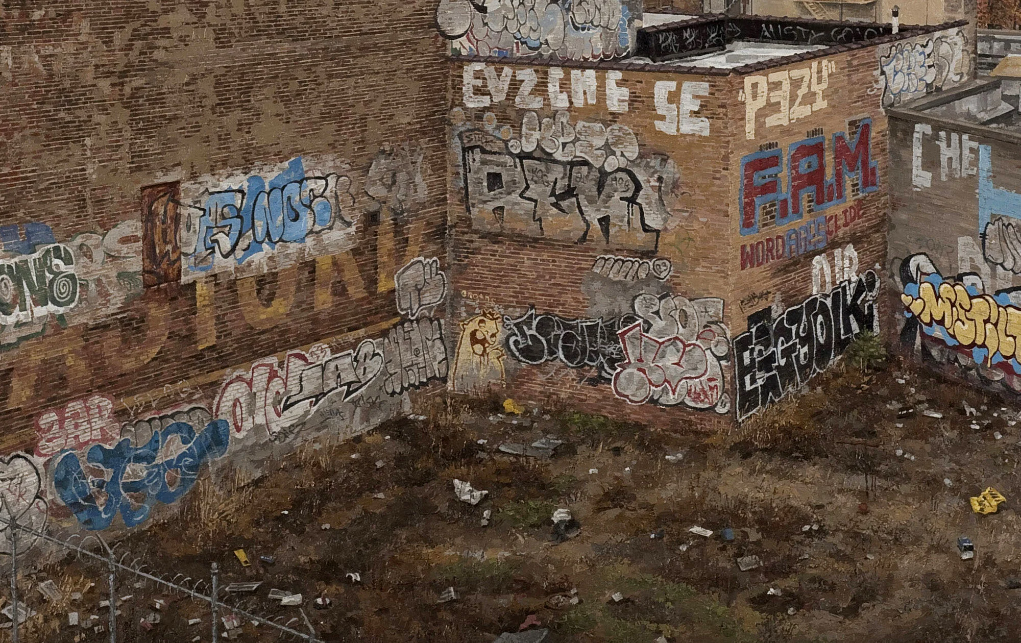 View North From The Williamsburg Bridge, detail