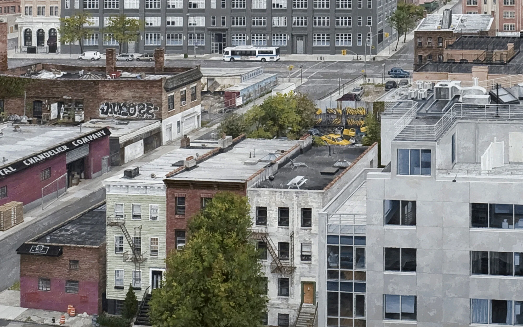 View South From The Williamsburg Bridge, detail