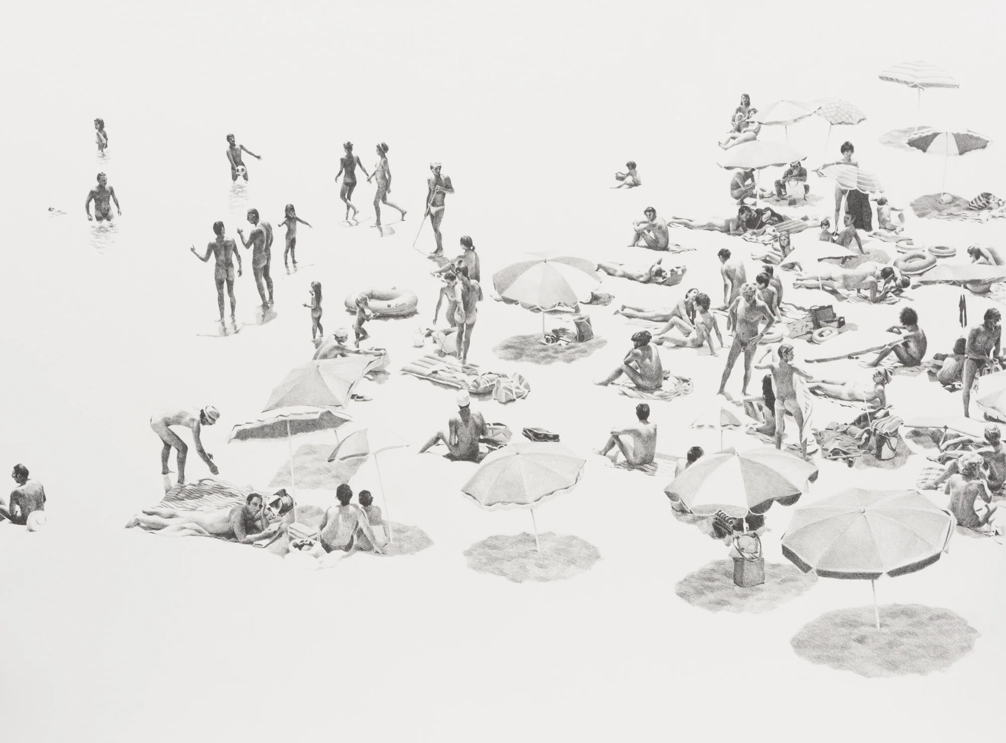 Exposed, 2017
graphite on paper   36 x 45"