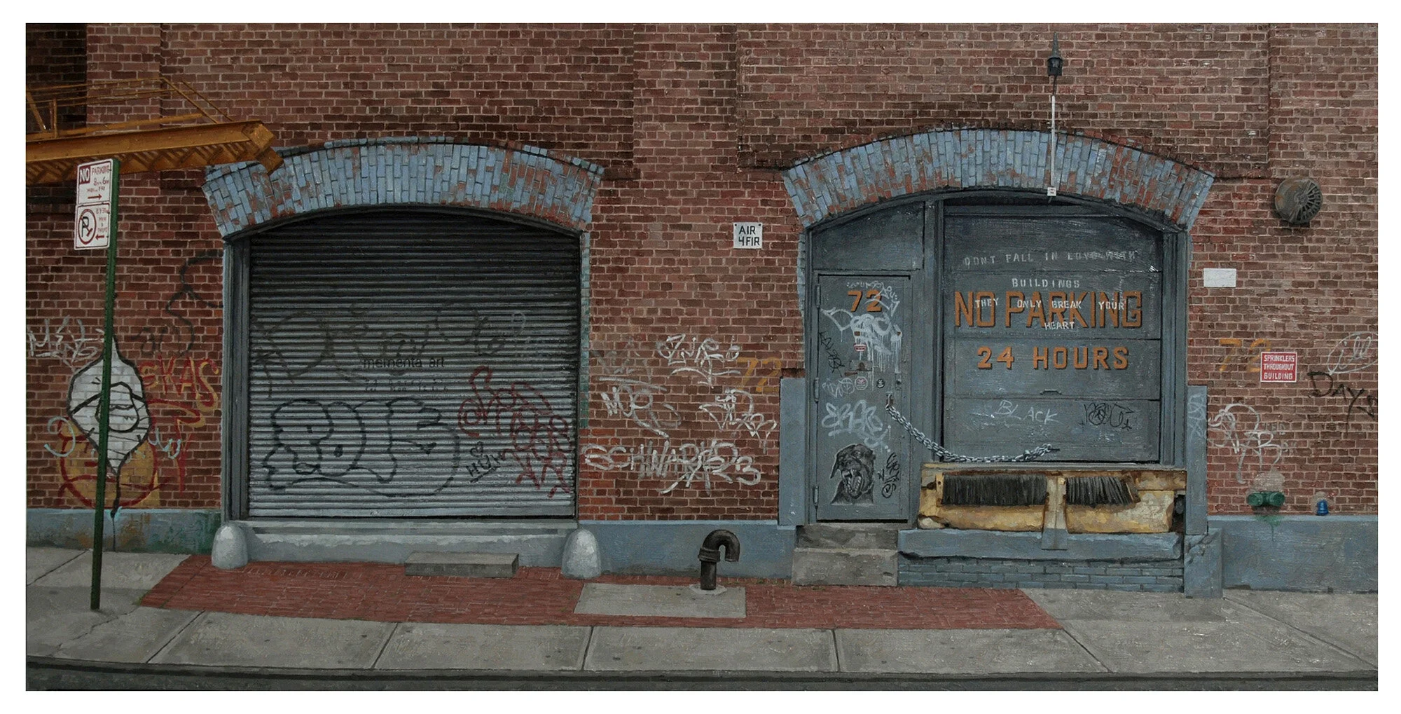 Don't Fall In Love With Buildings, 2008
oil on panel  16.5 x 34"