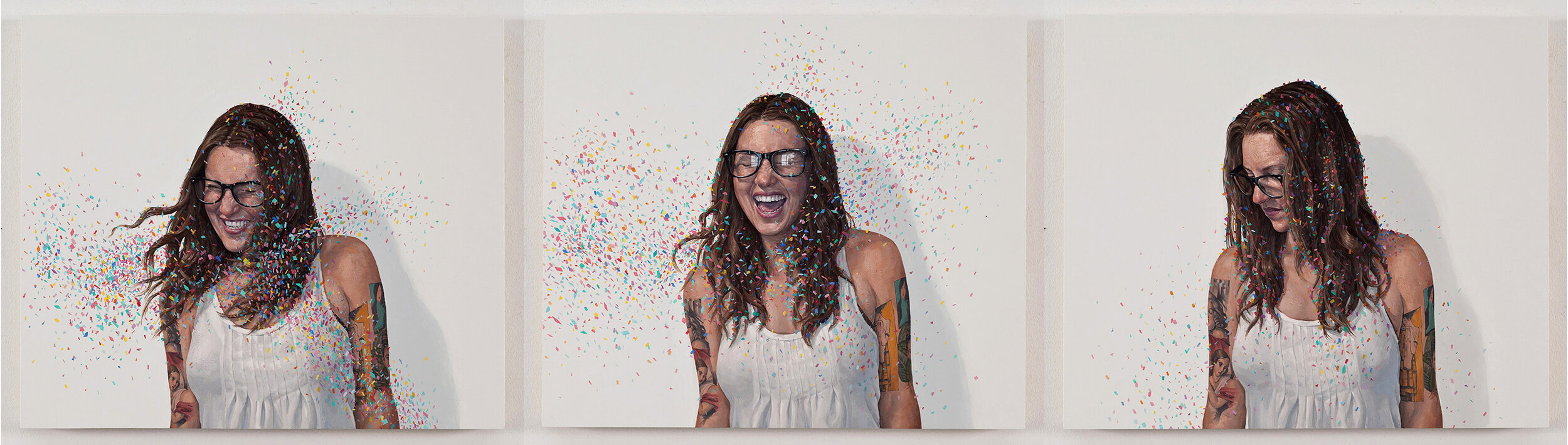 Pop I, II, III
oil and enamel on panel   18 x 21" each