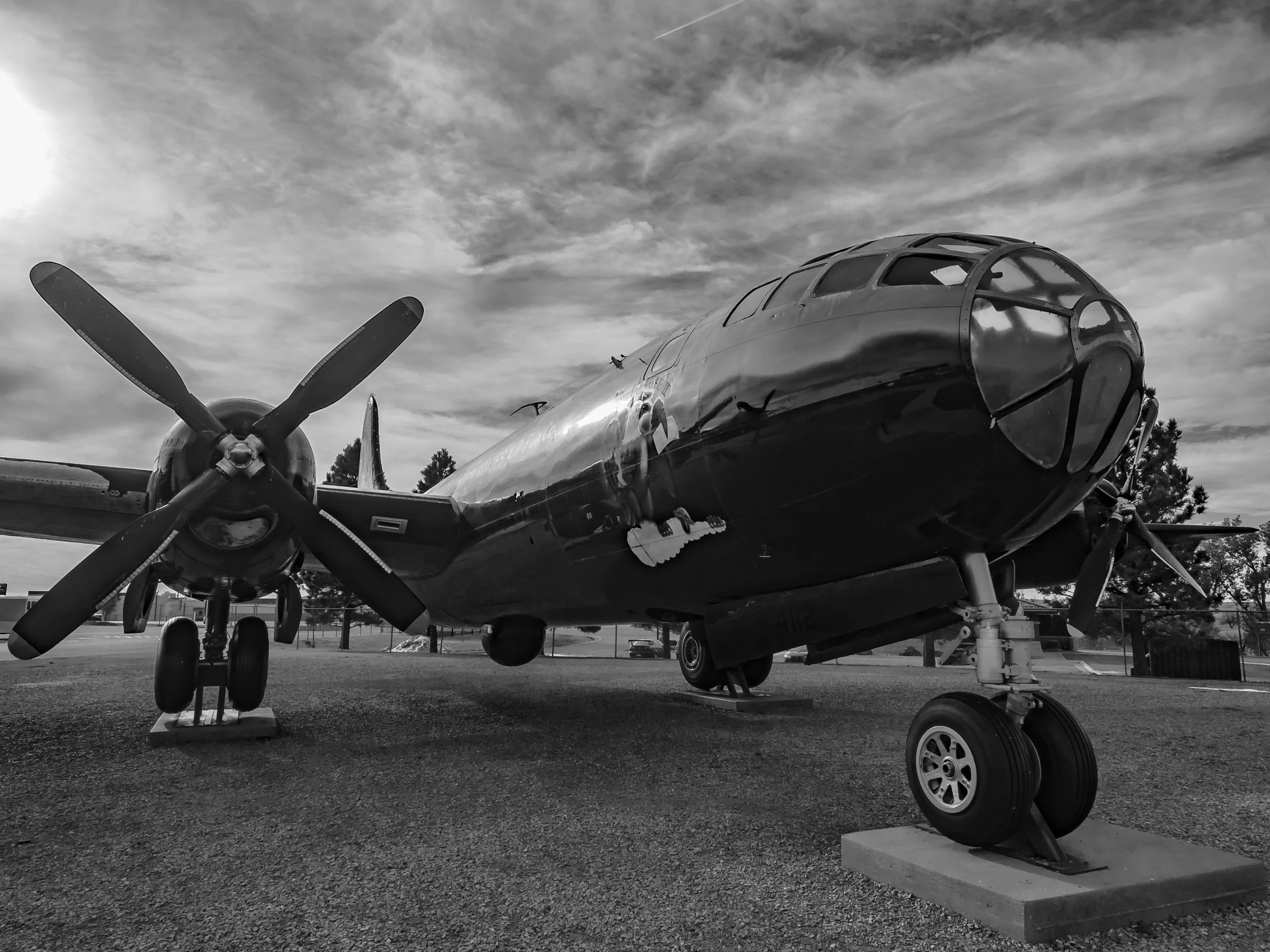 Boeing B-29 Superfortress. Air & Space Museum near Ellsworth Airforce Base, Box Elder, South Dakota 