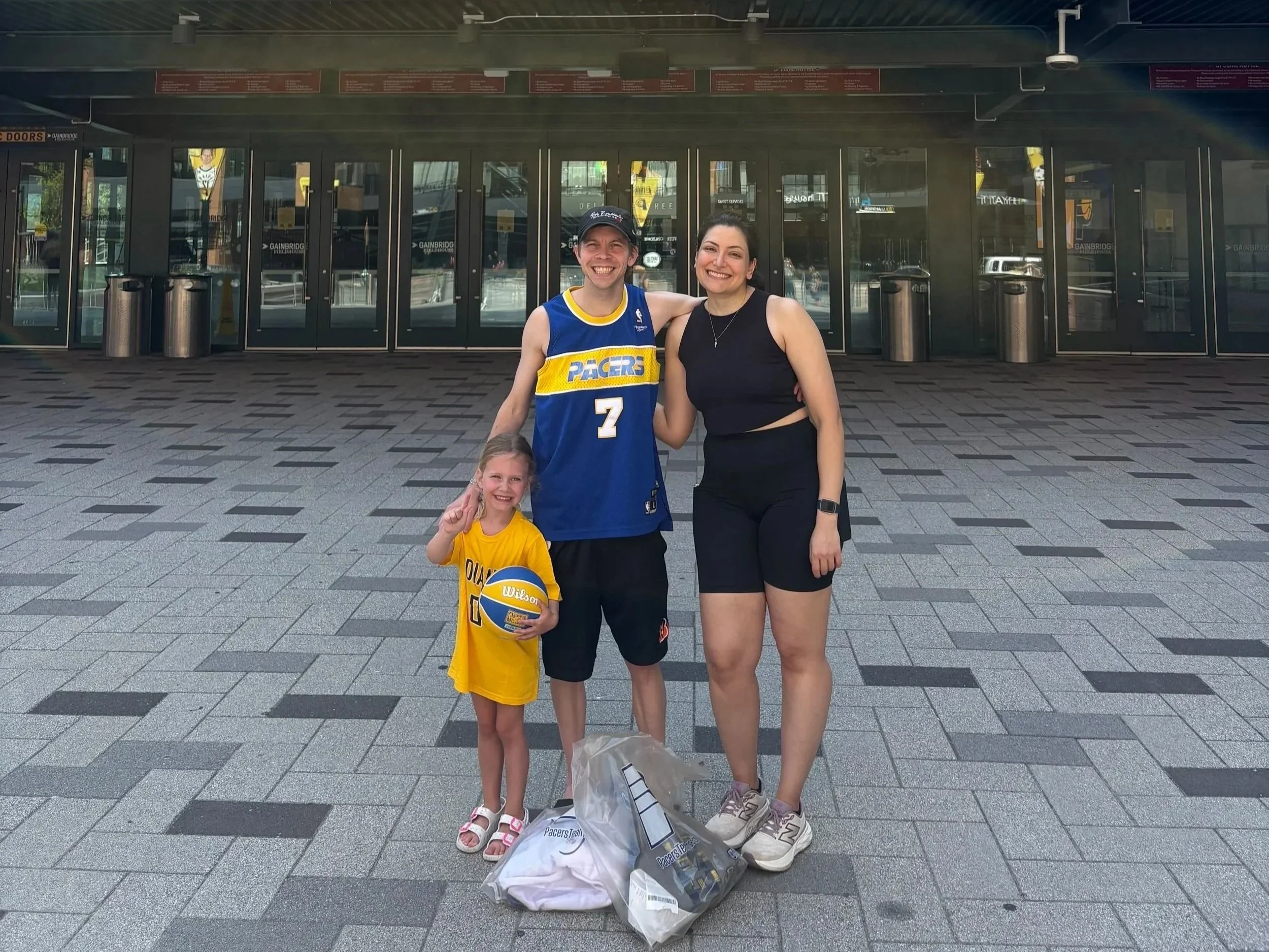 Monumental Mile post-race with niece Hadleigh and fiancee Sayeh Dowlatshahi