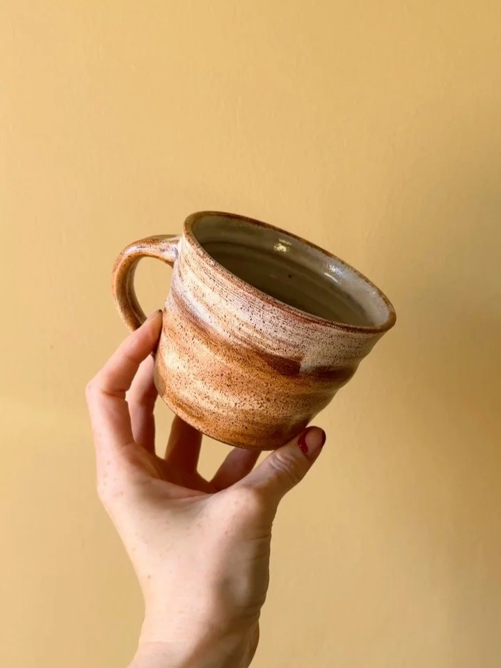 A new mug, inspired by the sandy warm tones of North Tenerife (remember warm?!). I&rsquo;ll be bringing these with me tomorrow, Sunday 15th February, to @independentceramicsmarket in Peckham. It&rsquo;ll be my last market for some time, so I&rsquo;m 
