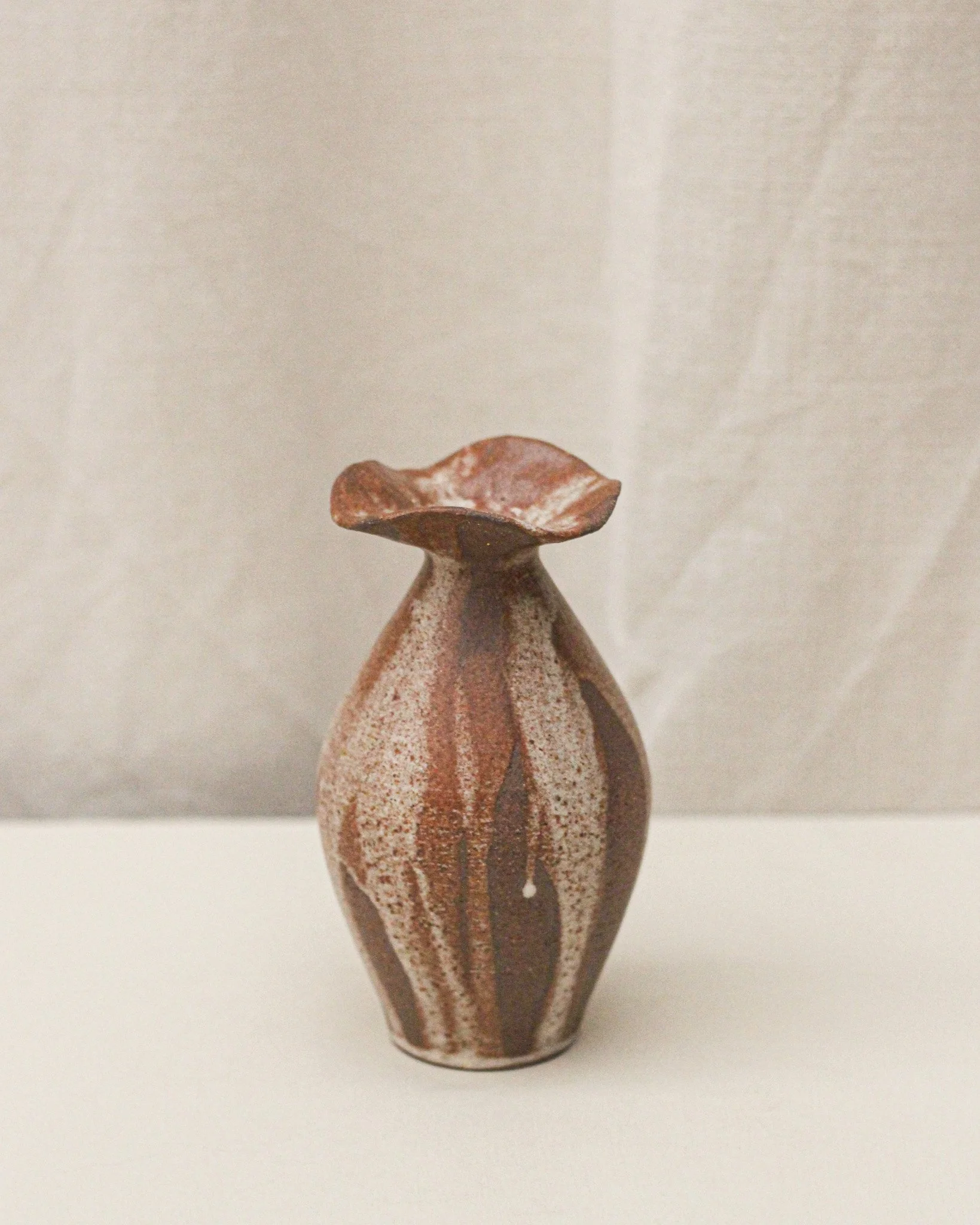 Drip Terracotta Wave Vase and Candle Holder I