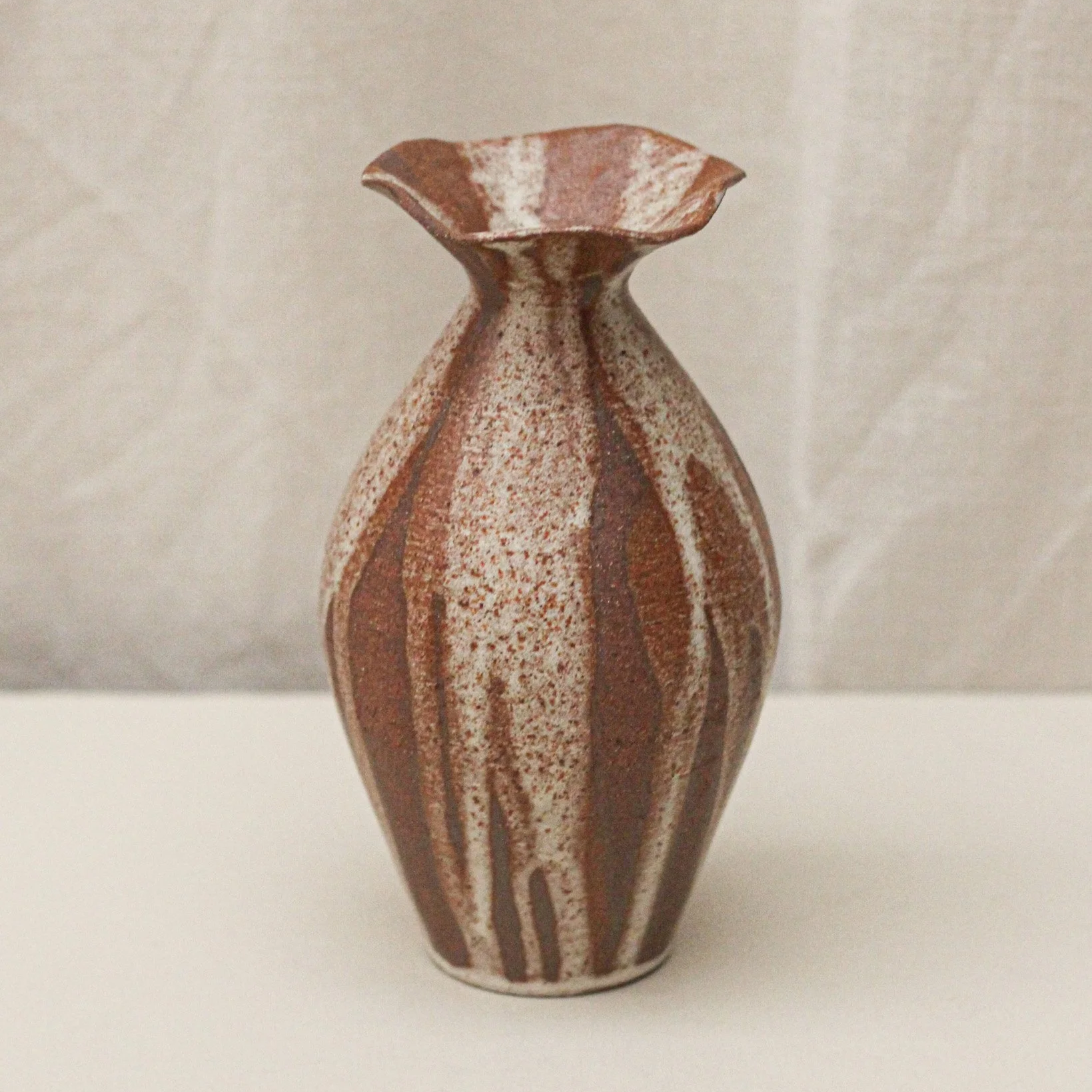 Drip Terracotta Wave Vase II