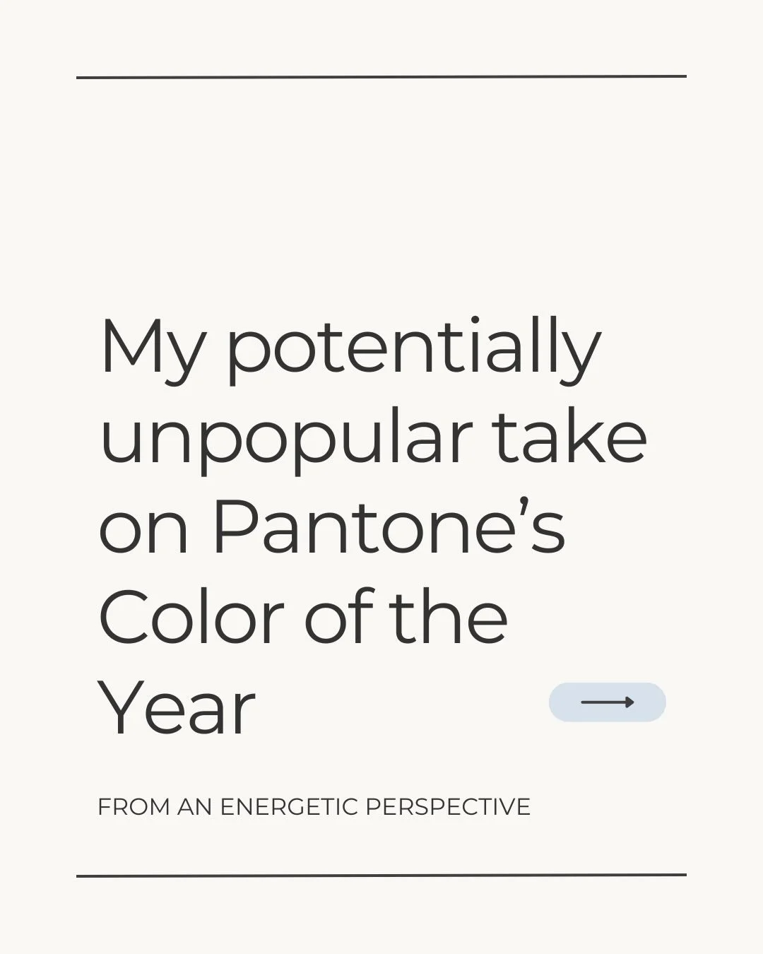 People are having strong reactions to the @pantone Color of the Year, Cloud Dancer, but the artist &amp; spiritualist in me feels something different. And I might get heat for my take on this, but I would be doing myself a disservice to not share my 