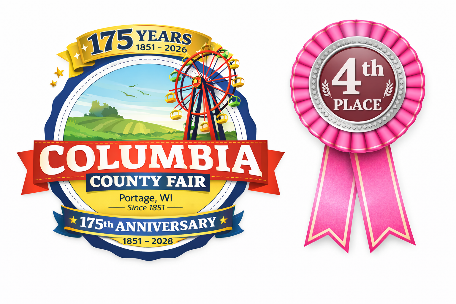 Columbia County Fair 175th Anniversary and ribbon.png