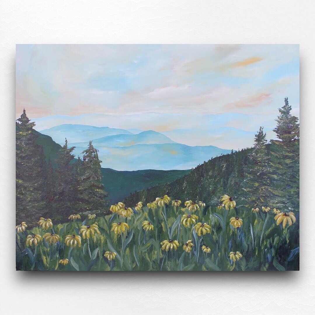 30&rdquo;x24&rdquo; Mountain Scape, acrylic on stretched canvas, ready for the Gallery! Go see it (or purchase) at @311gallery from May5-May 26! 🤍 

www.wildflowerartistry.com
&bull;&bull;&bull;&bull;&bull;
#artist #localart #acrylicpainting #acryli