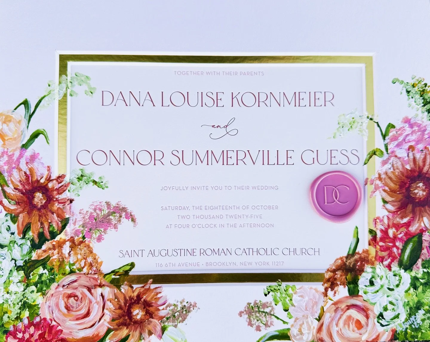 Dreaming of warm spring days as we brace for yet another winter weather event ❄️
Don&rsquo;t get me wrong&hellip; I love a good snow, but I am cold. 🥶

So I&rsquo;ll be over here painting florals and hand-painted mats like this one for wedding invit