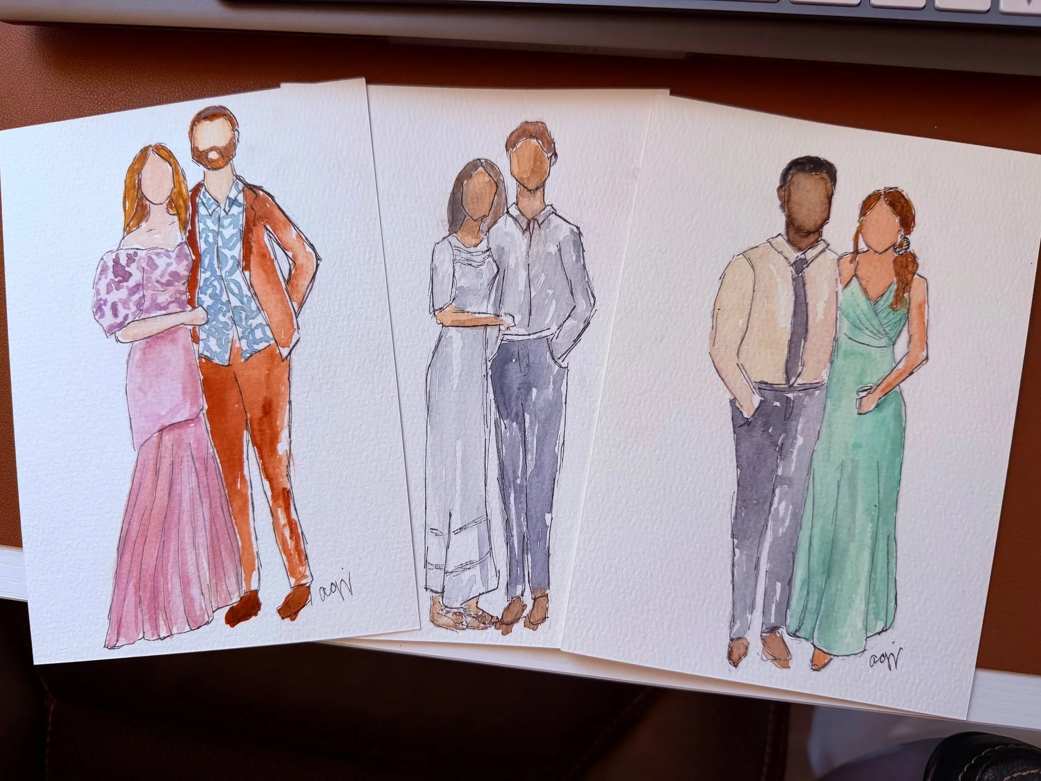 Watercolor guest portraits are officially here 🥹✨

I&rsquo;ve been quietly working on these behind the scenes, and I&rsquo;m so excited to start offering live guest portraits during your wedding reception. Painted on-site for your guests to take hom
