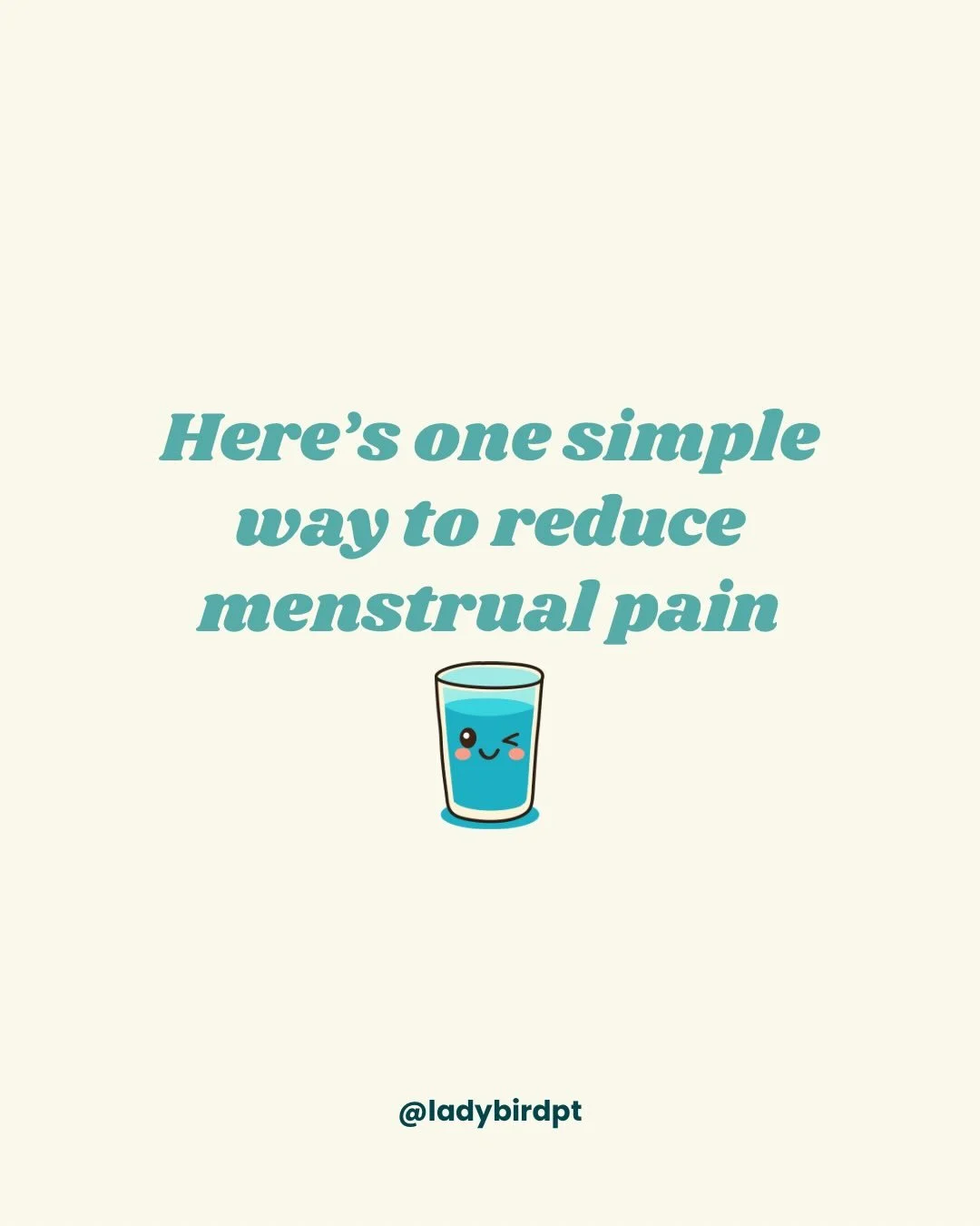 Staying hydrated and moving your body are two simple, evidence based ways to manage period pain. I love this study because of the simplicity of it and how easy it is to apply. Movement isn&rsquo;t always possible - time, energy and health can all get