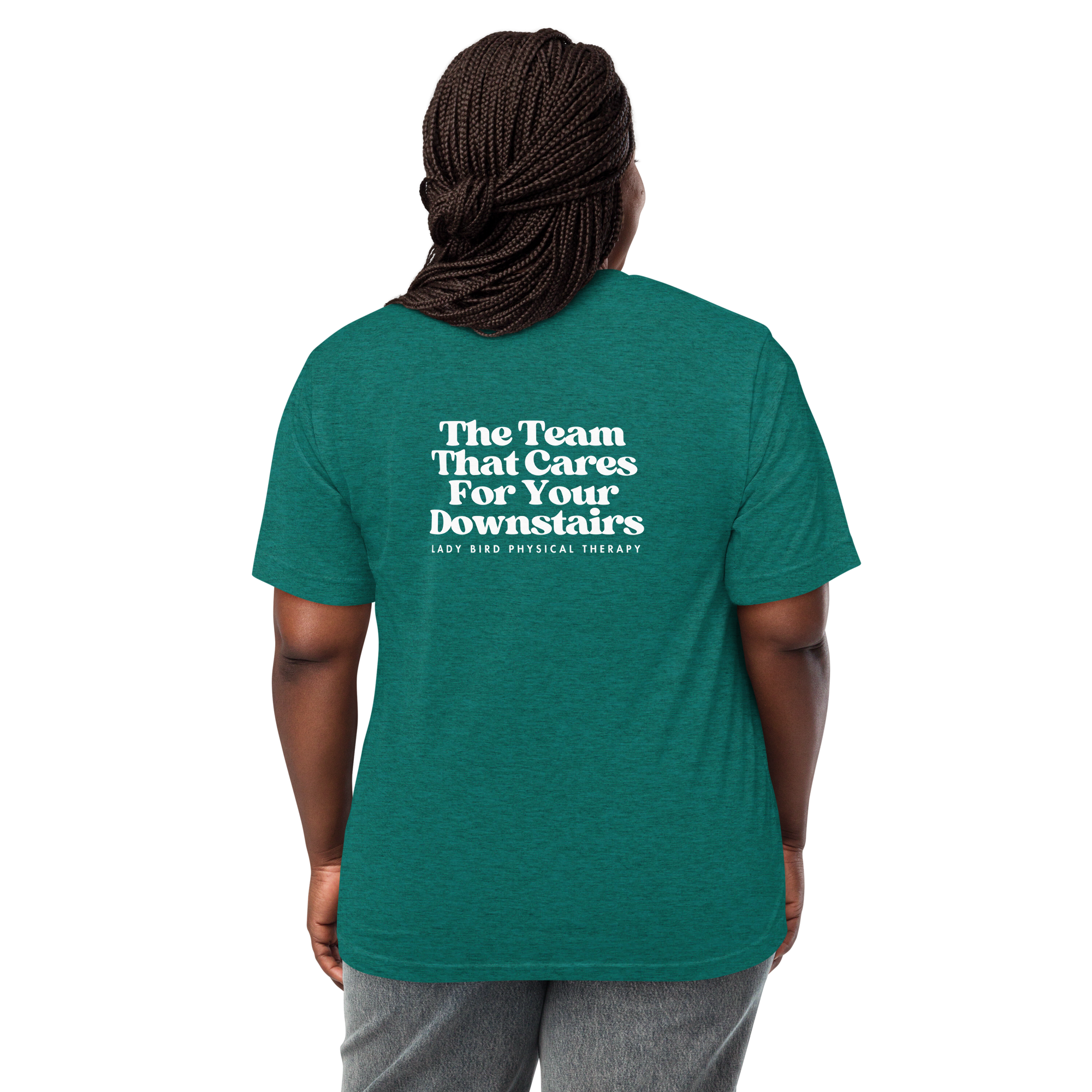 The Team That Cares For Your Downstairs Tri-Blend T-Shirt