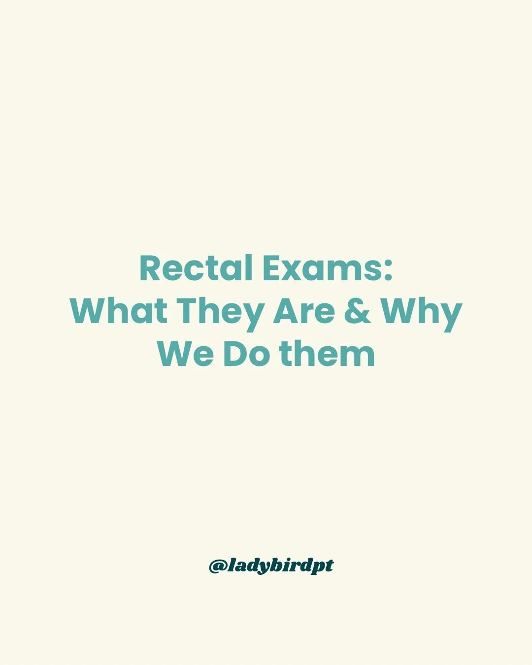While pelvic exams are never a requirement of pelvic floor PT, they offer us an opportunity of better understanding what&rsquo;s happening in your body. But when does a rectal exam make sense versus a vaginal exam?

Read through today&rsquo;s post to