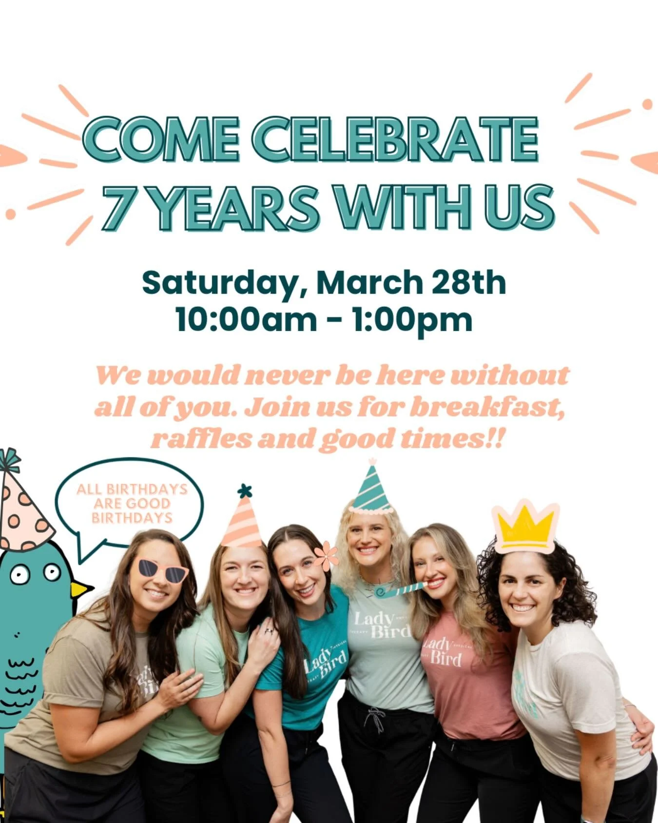 Lady Bird is turning 7 and I don&rsquo;t know how we got here!!! What is time?!?

One thing that&rsquo;s for certain is we never would have made it to this point without the support of our amazing community. Whether you&rsquo;ve been a patient, refer