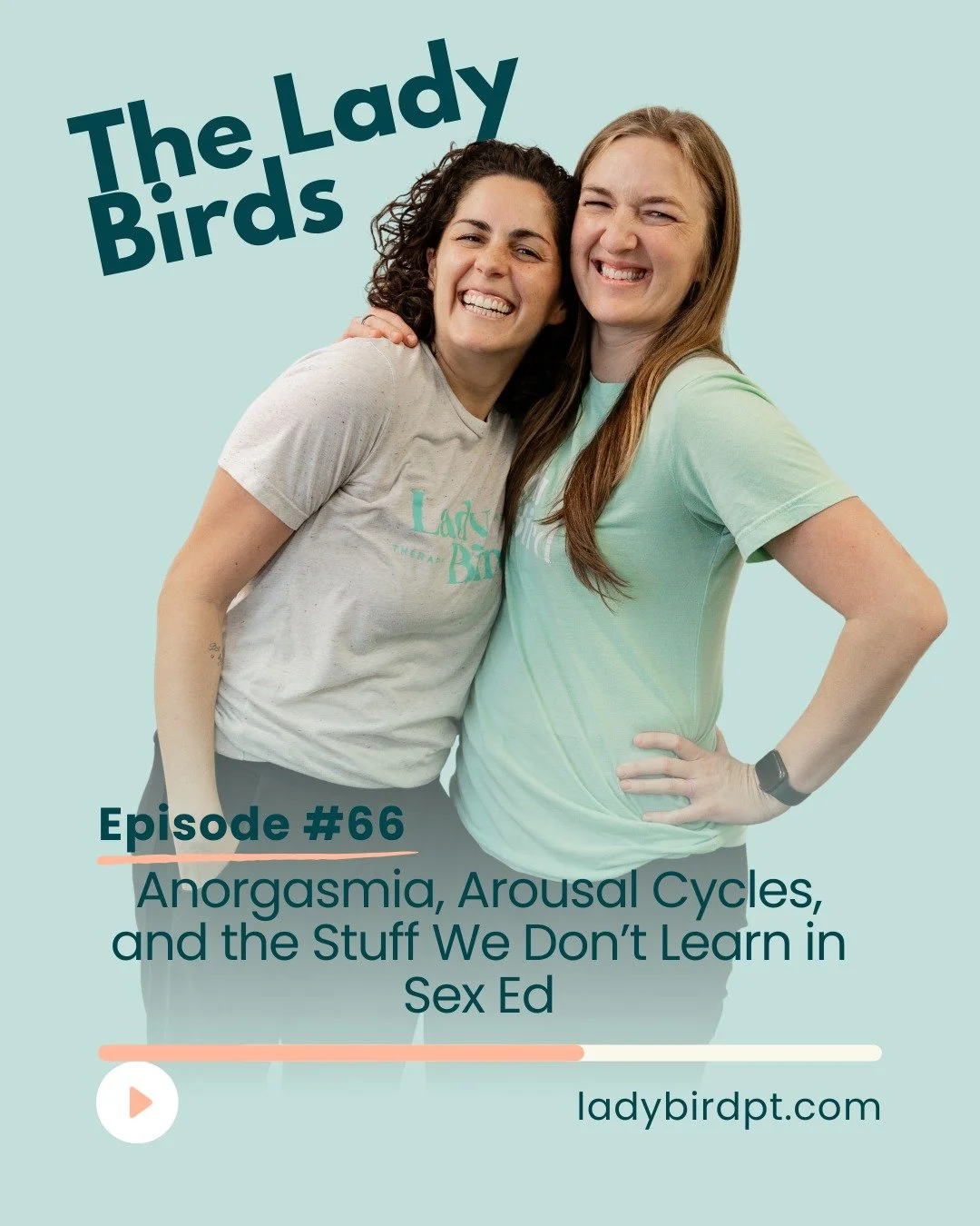In episode 66 of The Lady Birds we dive into anorgasmia, arousal cycles and what we should know but aren't taught about sexuality.

In this episode we discuss:
- What anorgasmia means: difficulty orgasming, delayed orgasm, reduced intensity, or never