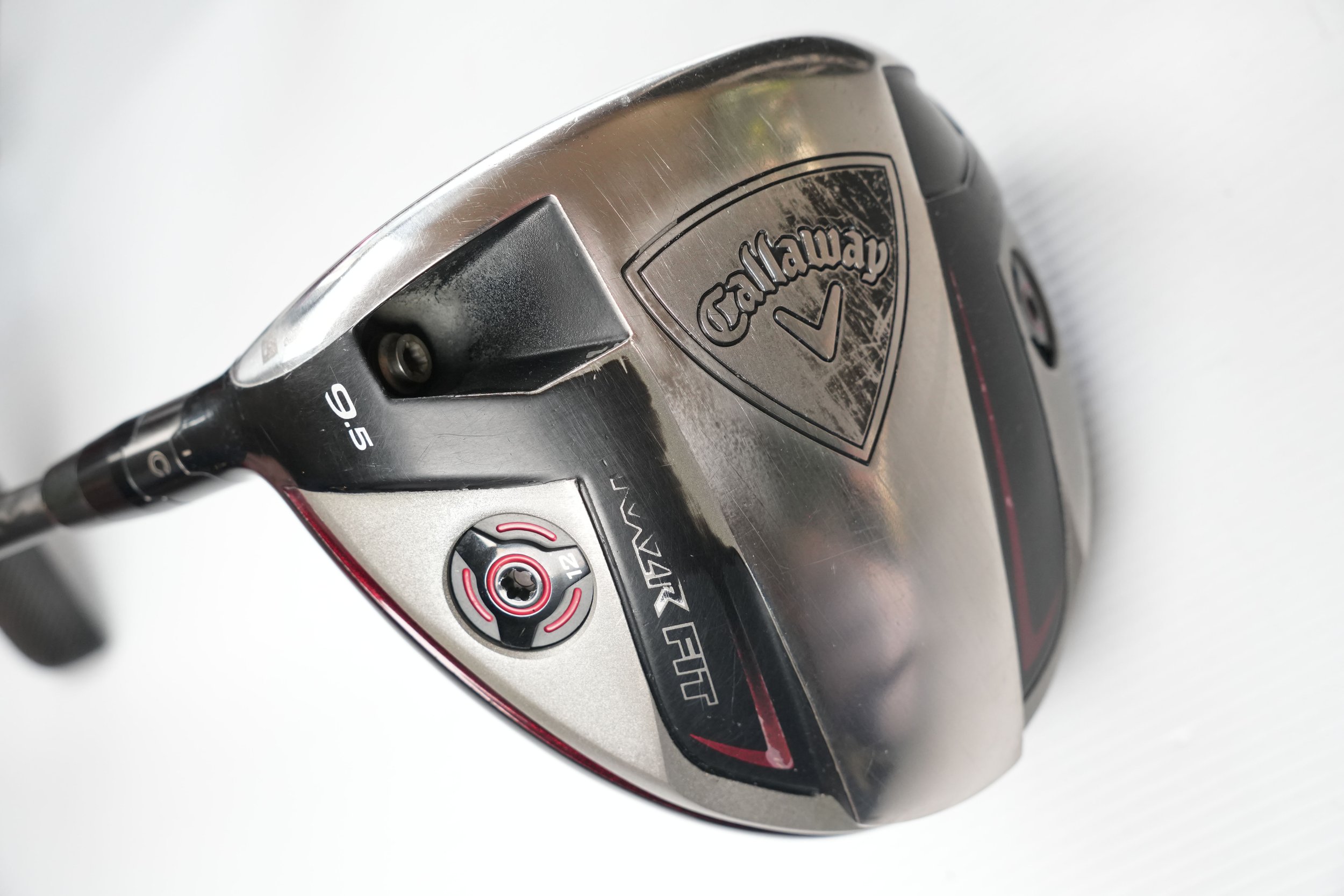 VG.  CALLAWAY  RAZR Fit 9.5deg  LH Driver w. RIP 60 “A” Flex  graphite shaft