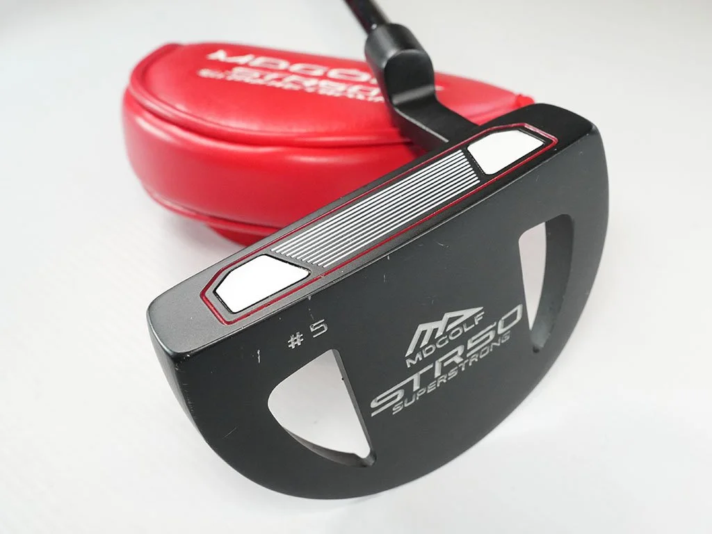 MINT as new MDGOLF STR50  #5 SuperStrong 35in mallet putter w. cover