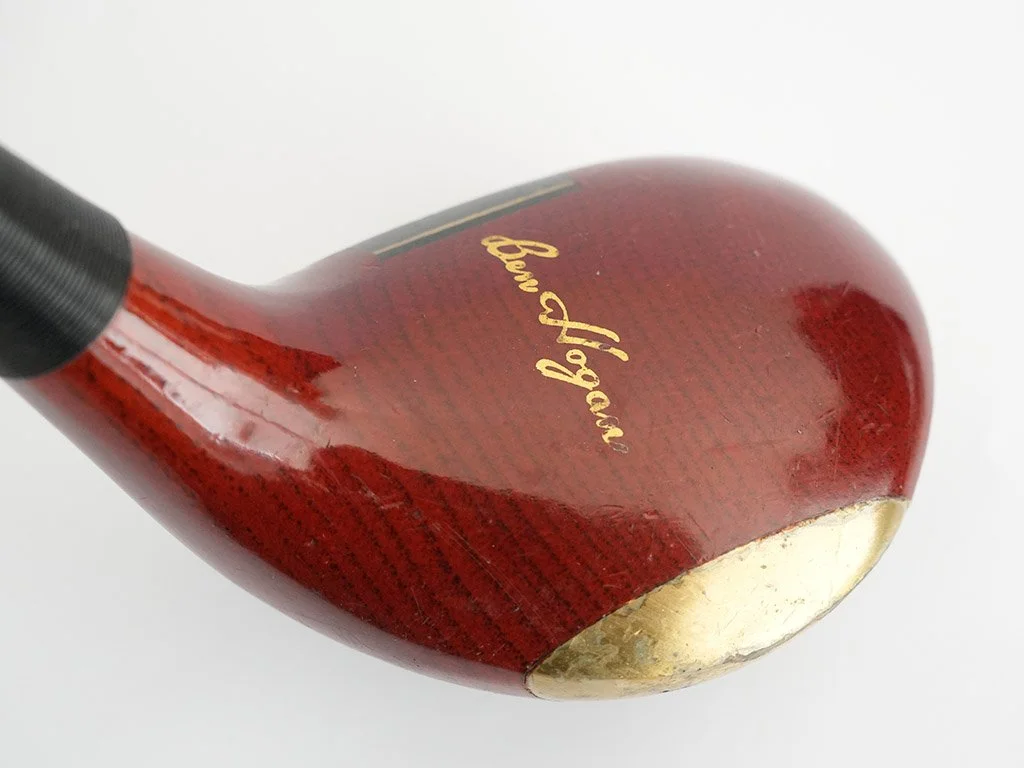 VG condition set of Hogan Apex persimmon driver, 3 and 4 woods w. Apex stiff steel