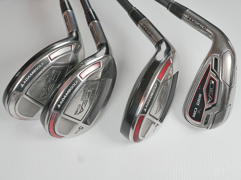 VG ADAMS IDEA A12 #4 , 5, 6, & 7 Hybrid irons w. Prolaunch Blue 60g Regular graphite