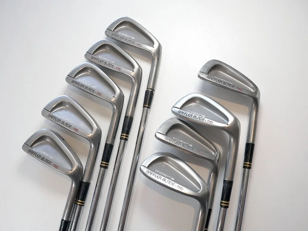 VG COBRA Baffler Blade TRD AMS 5355 cavity back irons 3-SW w. Stiff steel +0.75in