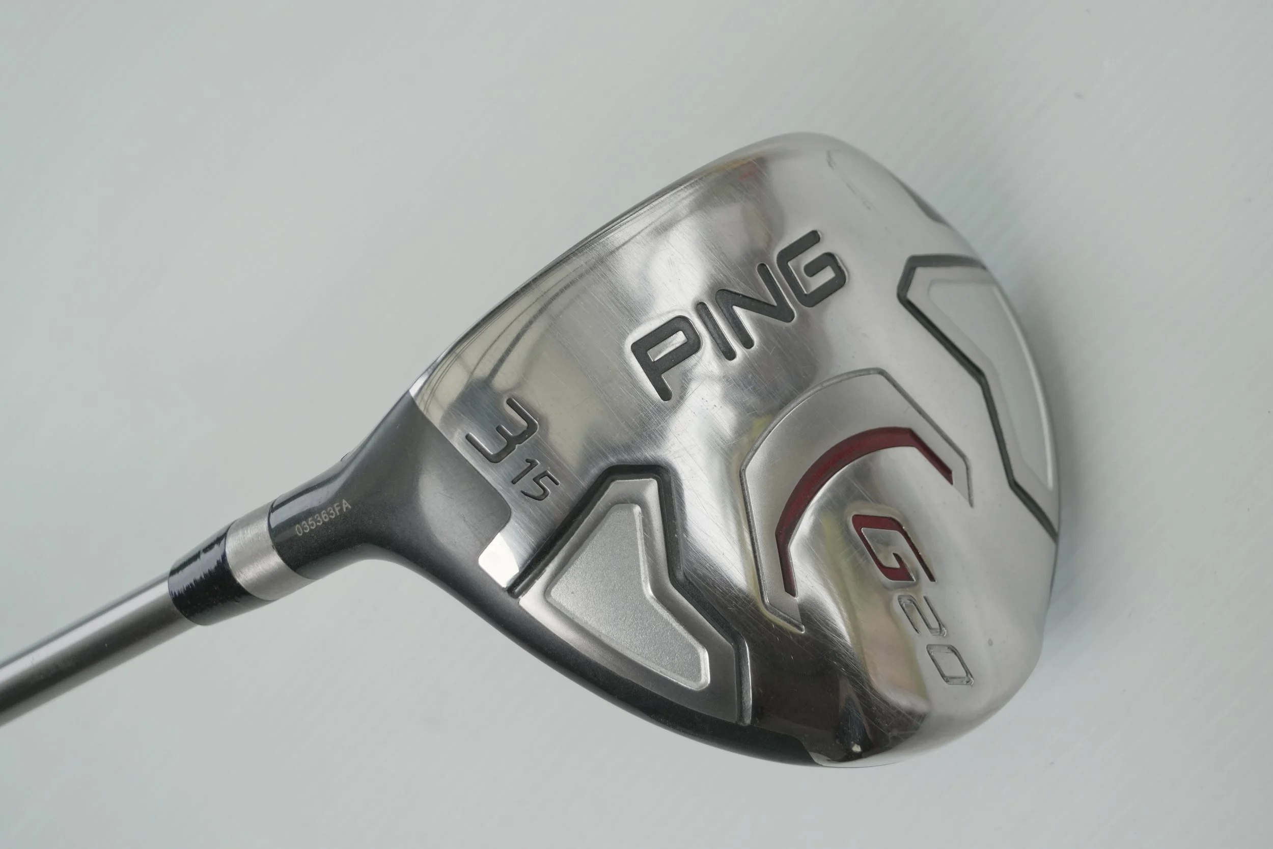 Exc. PING G20 15 deg LH 3 wood w. TFC169F Regular graphite