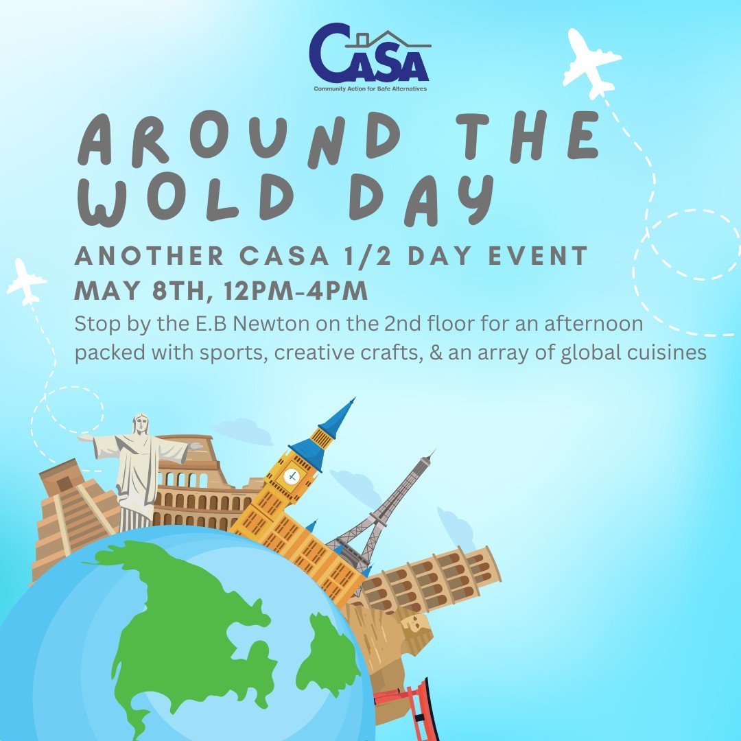 Stop by CASA May 8th 12-4PM for Around the World Day, another 1/2 Day event planned by Winthrop Middle Schoolers for their classmates!! 🎉💙