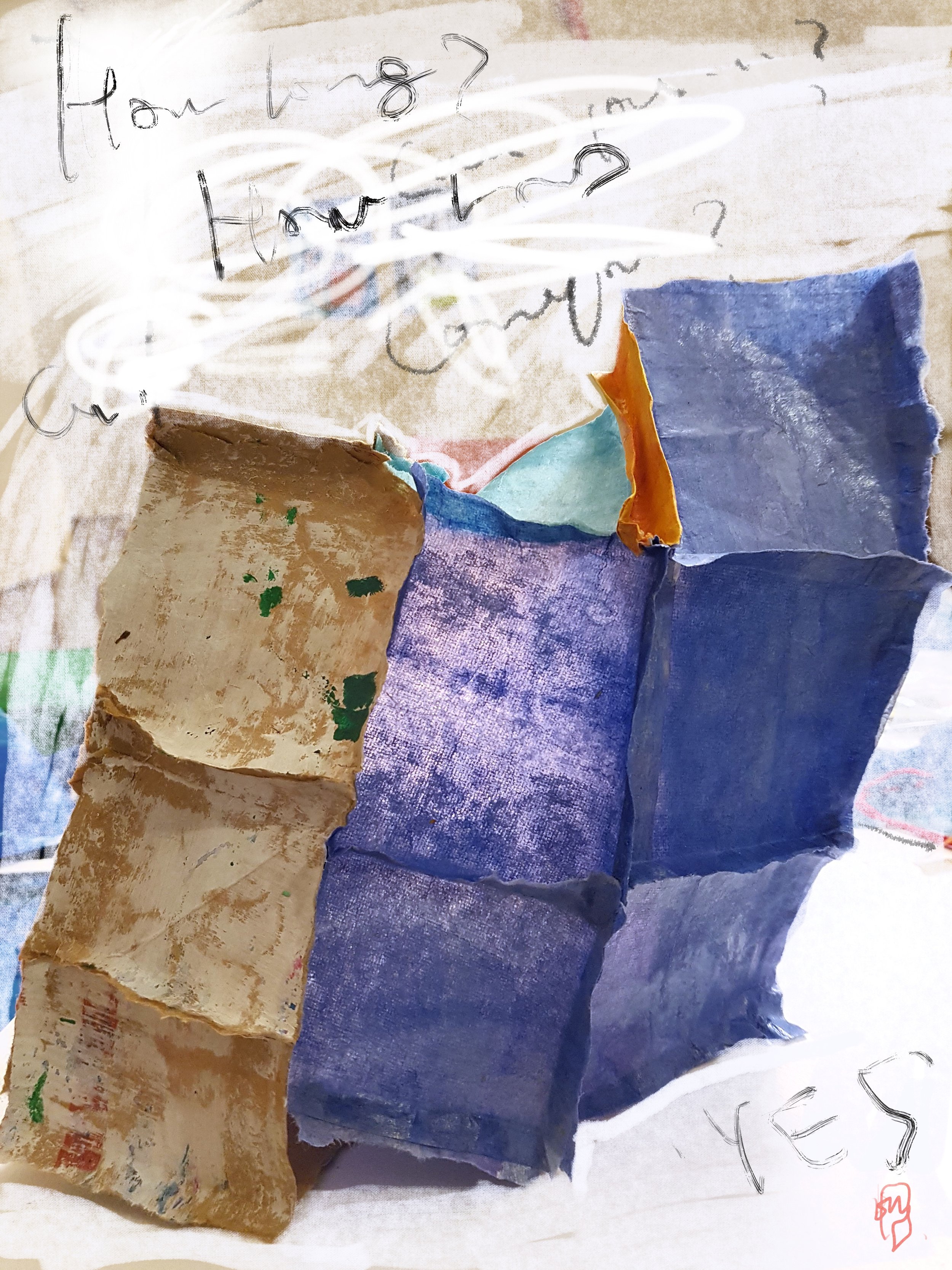 Where is My Home?
26x32x7 cm
acrylic on Hanji and recycled paper bag