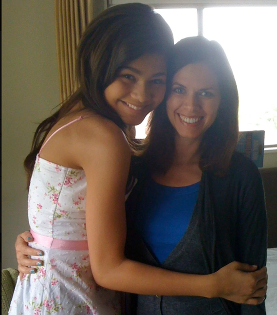 Tasche Laine with former student Zendaya during Laine’s work as a Hollywood studio teacher.