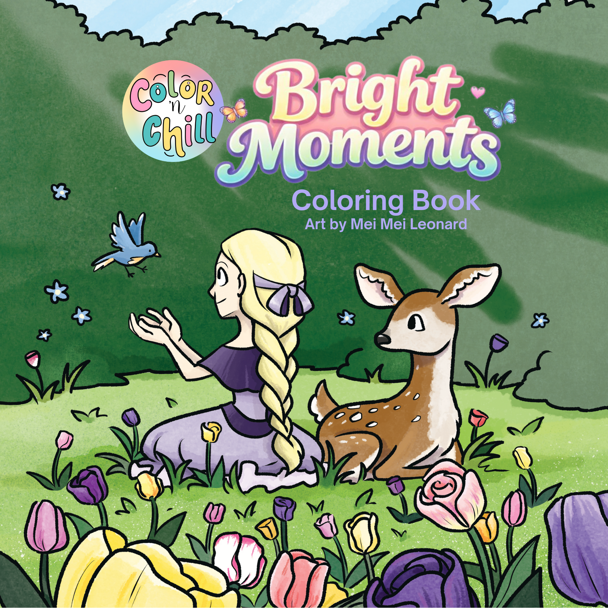 Bright Moments is a reminder to slow down and enjoy the little things. Grab your colors, refresh your spirit, and color, chill, and smile.