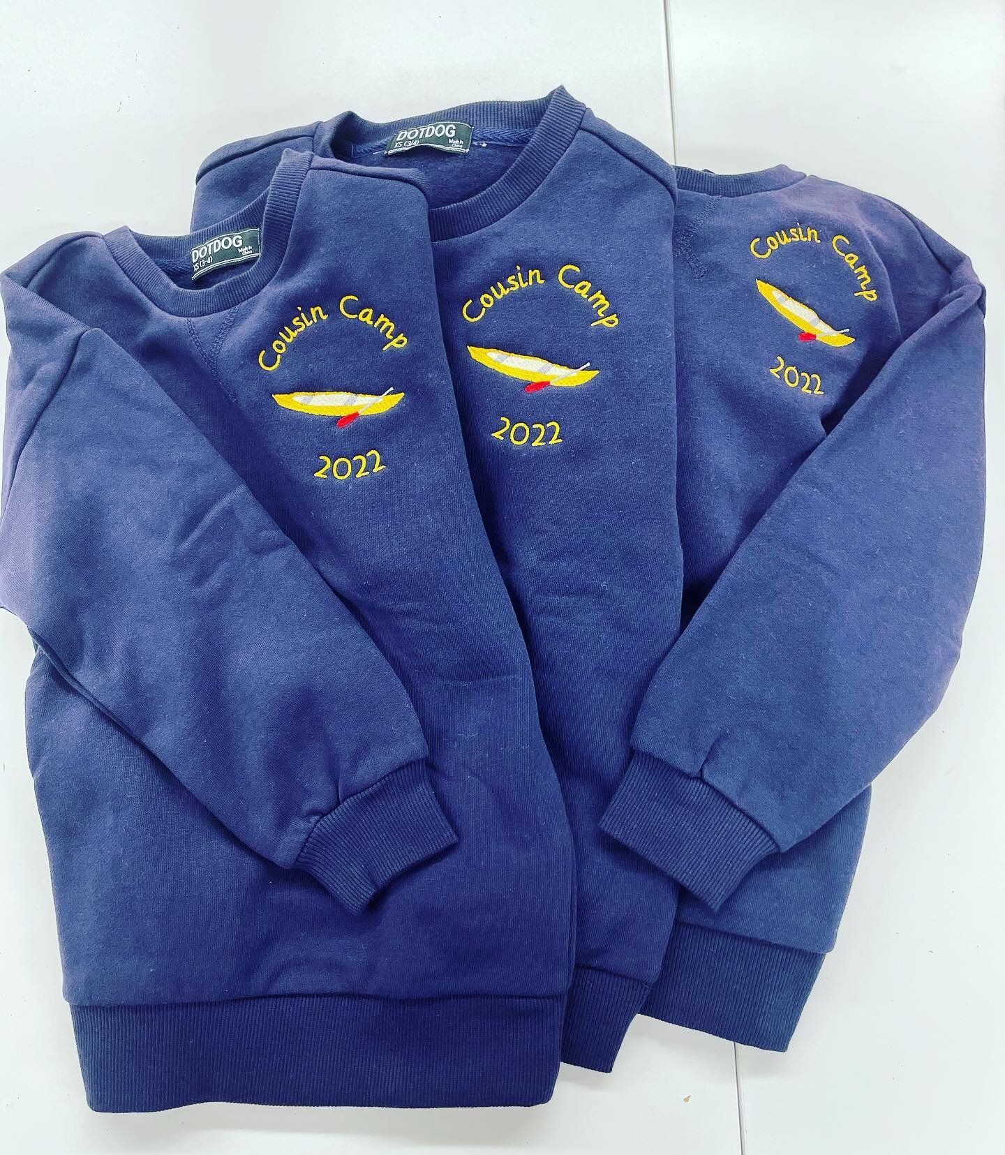 Camp ready&hellip; love these family sweatshirts for the kids! #camp #kids #justaddembroidery