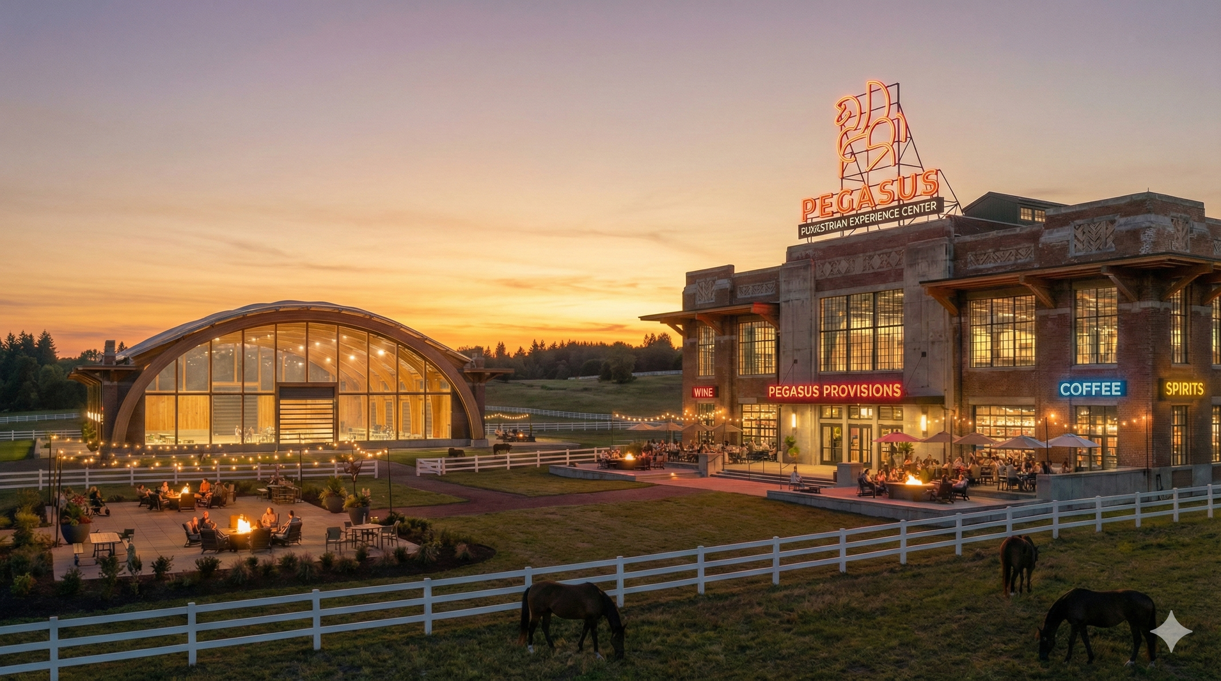 Pegasus Equestrian Experience Center: A Reimagined Industrial Landmark