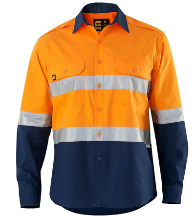 Men's Long Sleeve Shirt Orange