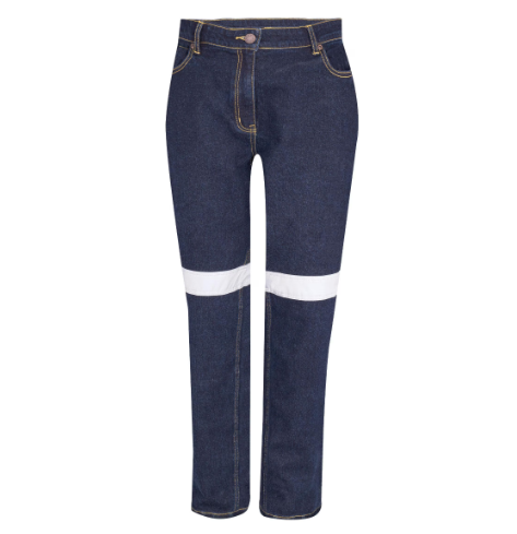 Womens Stretch Denim Jeans with Reflective Tape