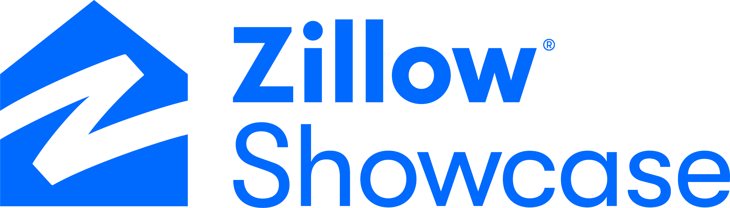 Zillow Showcase logo in blue with house icon and text