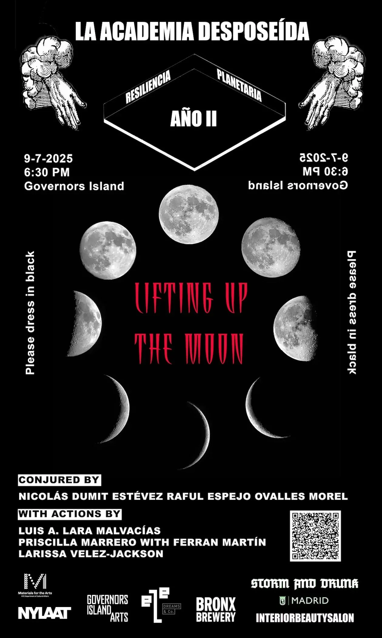Lifting Up the Moon / Three Movement-Based Gestures in the Dark, in the Night, and Surrounded by Waters