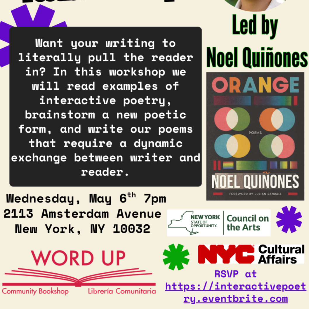 An Interactive Poetry Workshop with Noel Quiñones