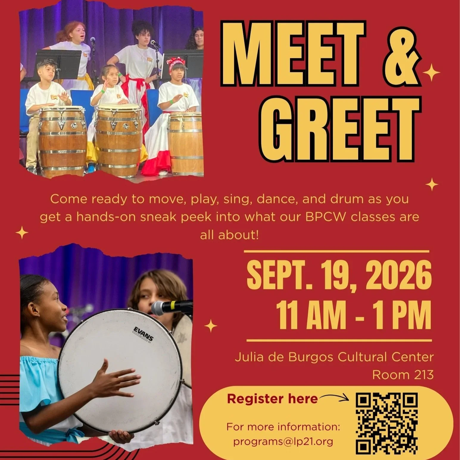 Bomba and Plena Community Workshops Meet and Greet