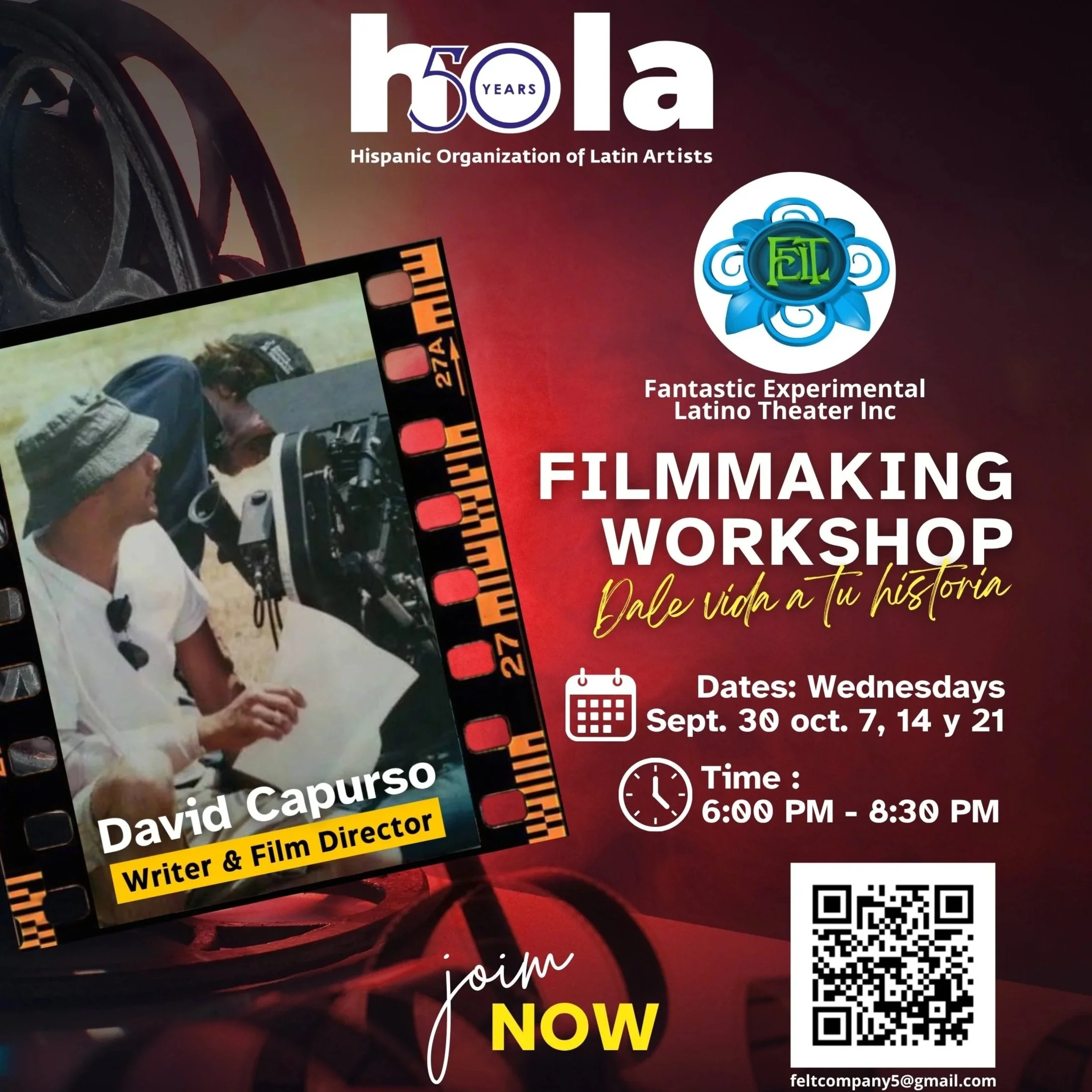 Filmmaking Workshop with David Capurso | Taller de Cine en HOLA