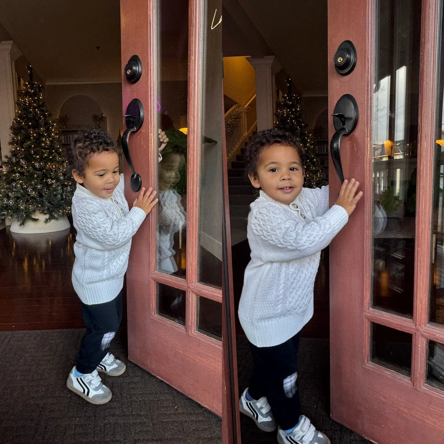 Our door man getting some practice reps in before our ✨CHRISTMAS PARTY TODAY 3-6PM!✨🎄

💖Everyone is welcome, bring a friend &amp; come have a fabulous evening full of deals, raffles, holiday spirit &amp; some fun pop ups!🎄✨🥂
.
.
💖SKINCARE | STOC