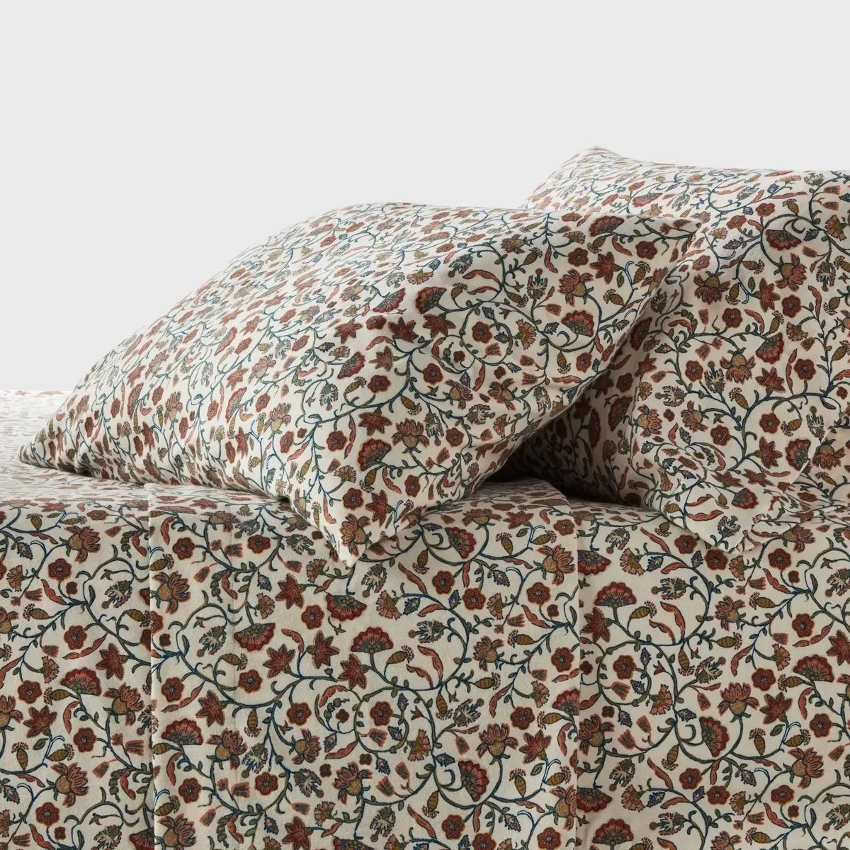 Queen Flannel Sheet Set Floral - Threshold