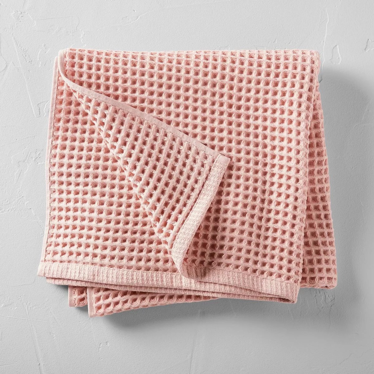Waffle Bath Towel Pink - Casaluna