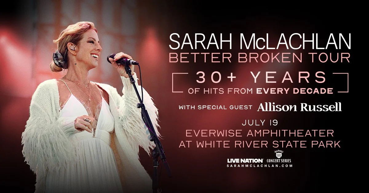 CLOSED GIVEAWAY: Win 2 Tickets to See Sarah McLachlan at the Everwise Ampitheater