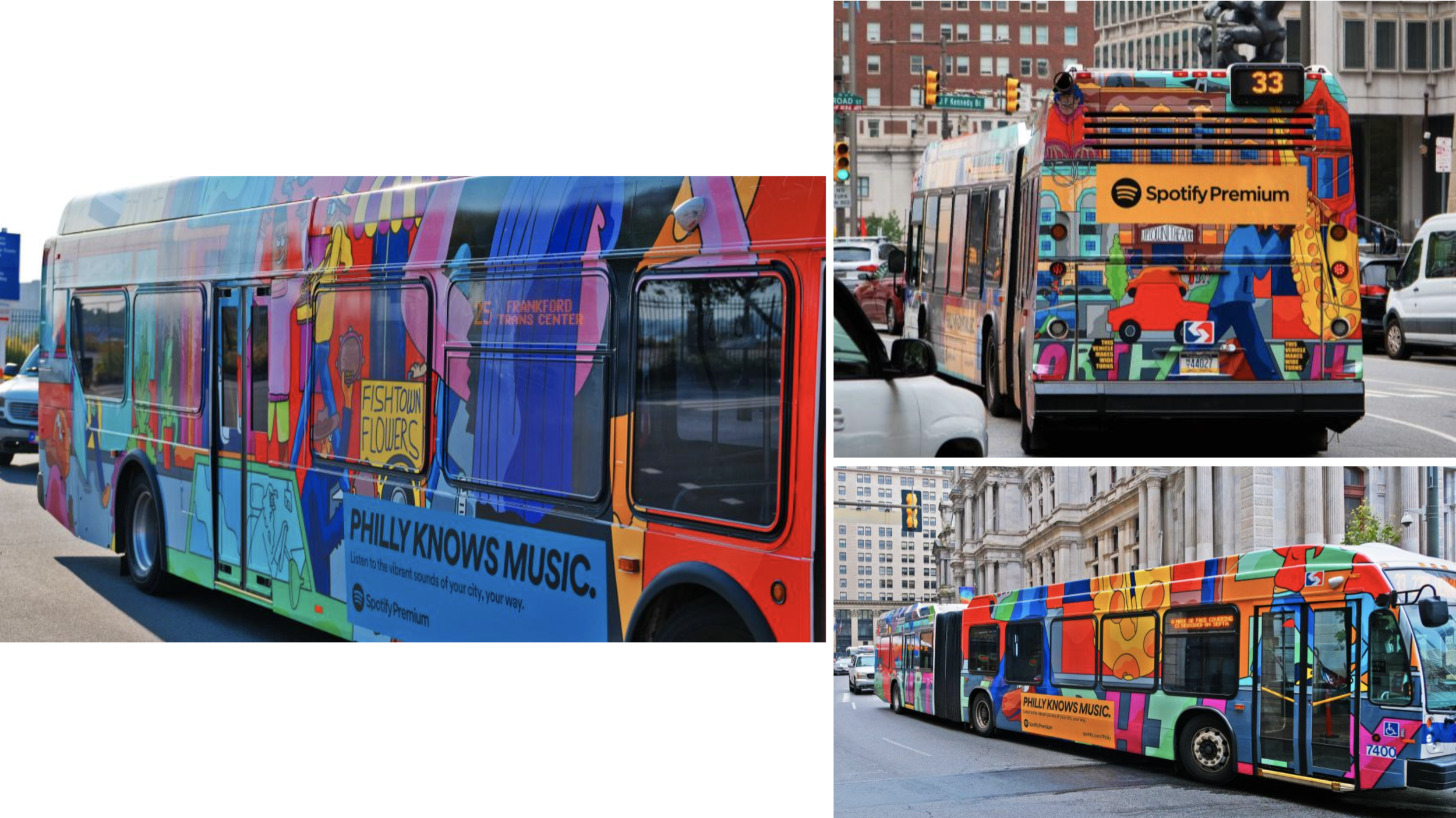OOH Bus wraps. We wanted our beautiful murals to have legs so worked with the nation’s sixth-largest public transit system, SEPTA, to bring our message even closer to the people.