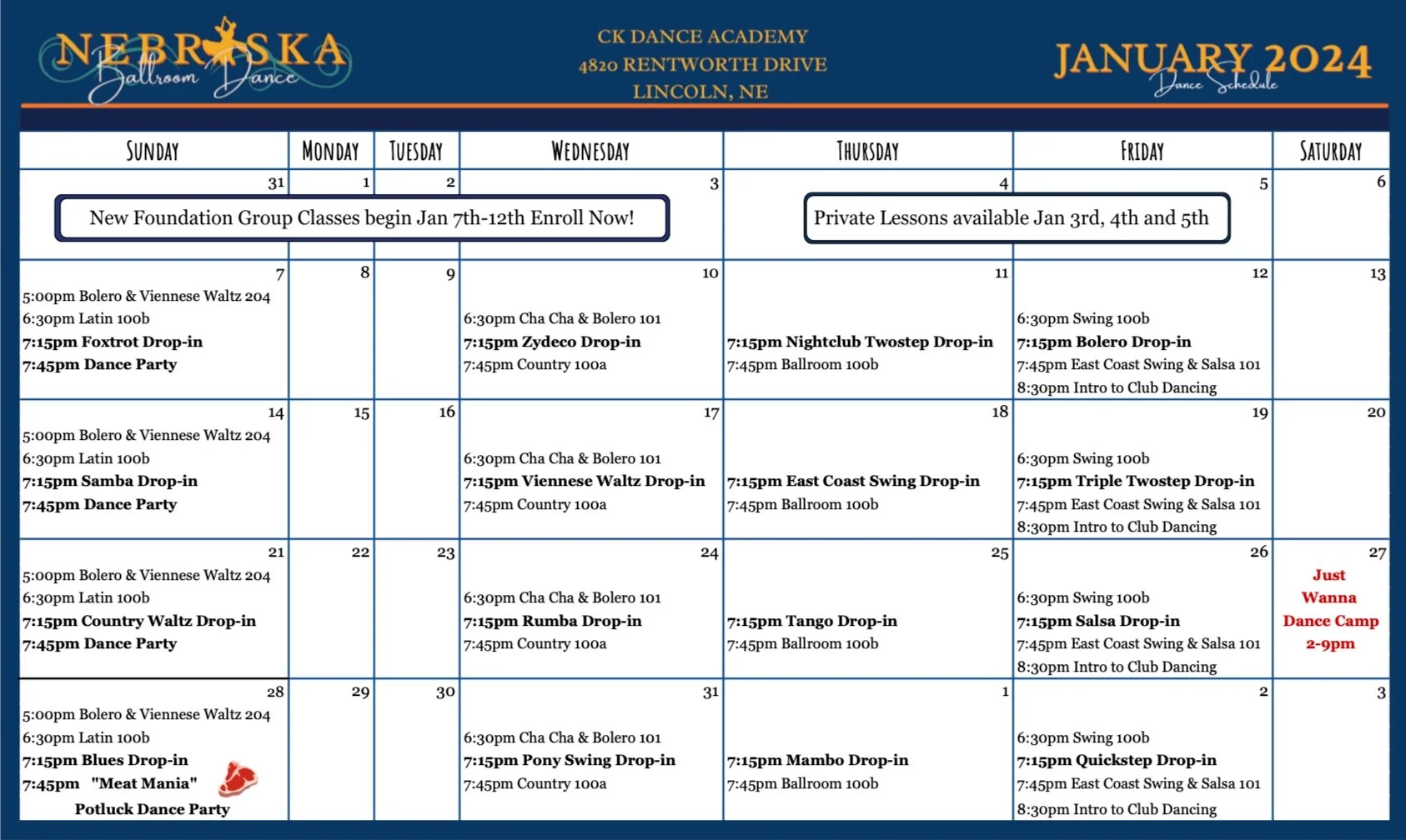 Lincoln Dance Calendar Adult Dance Lessons Ballroom Dance Partner