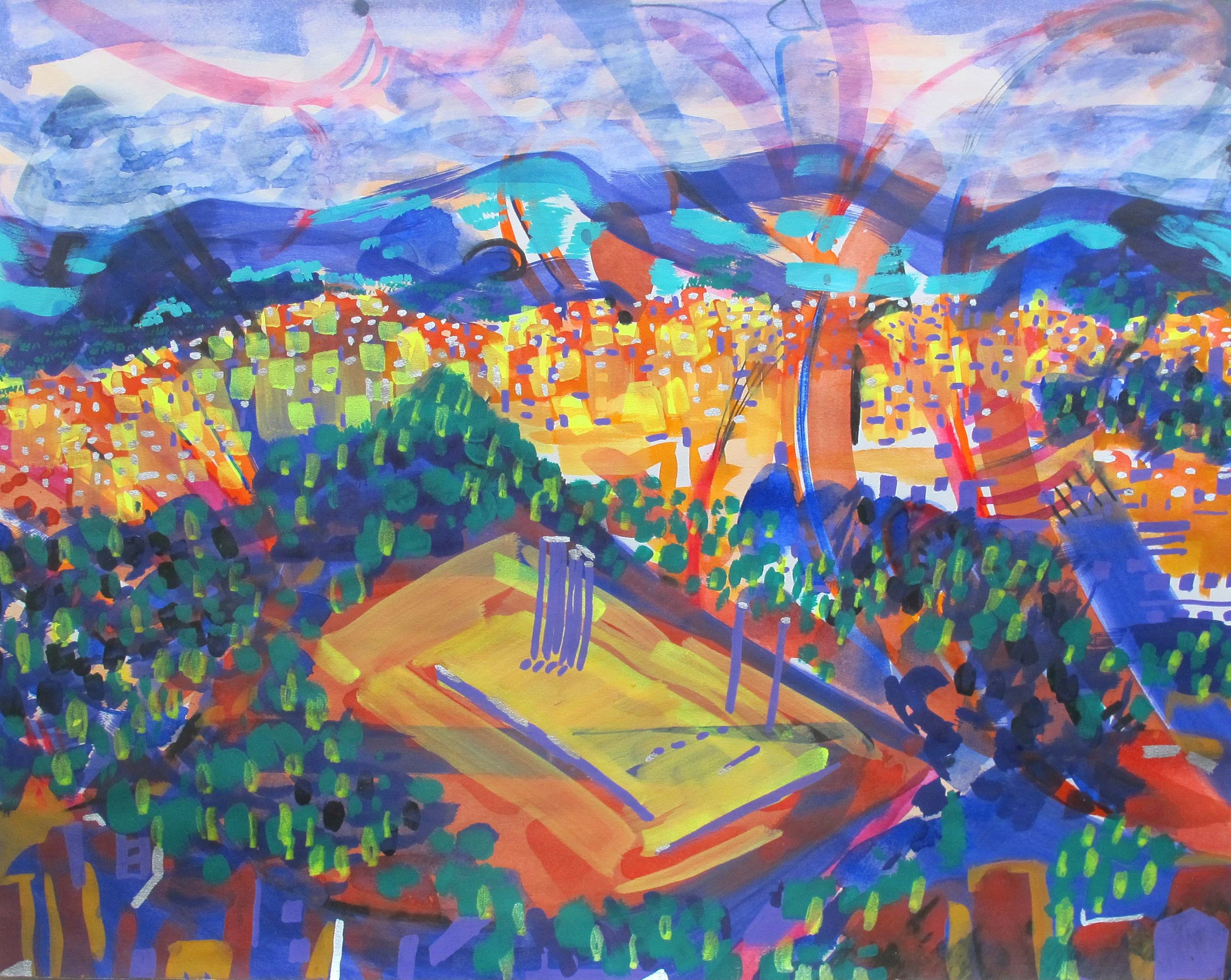 Athens Plaza 16”  x 20” Archivally framed $ 1260 